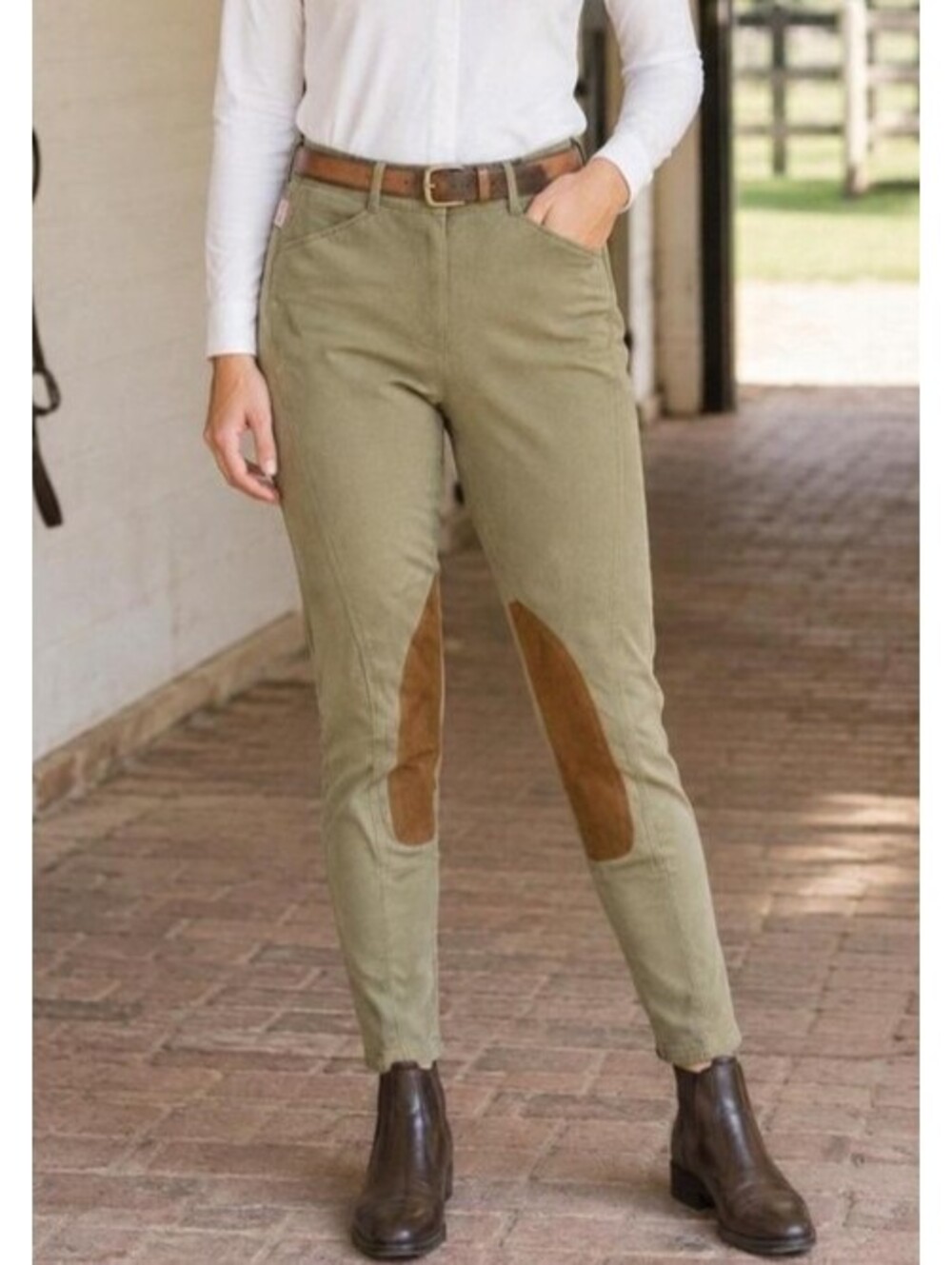 THE TAILORED SPORTSMAN tan riding pants sz 28